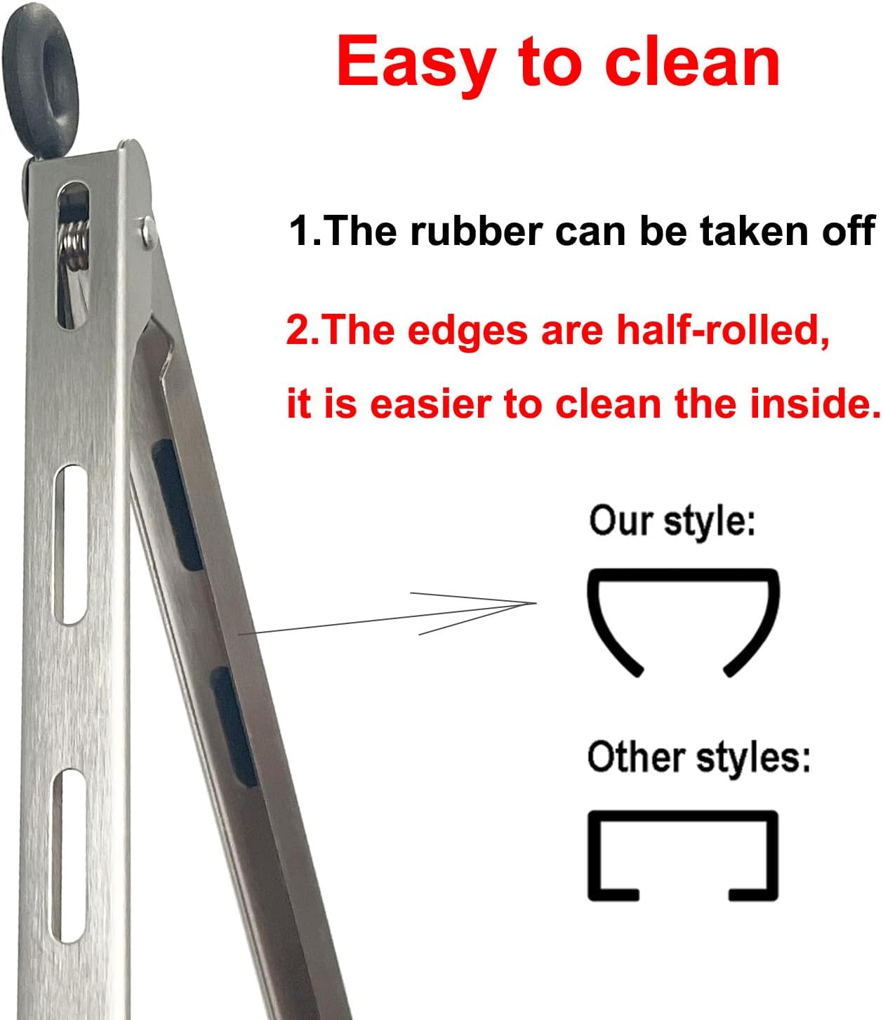 600℉ Heat Resistant Kitchen Tongs with Locking, Set of 9-inch and 12-inch Stainless Steel Metal Cooking Tongs with Non-Slip Grip, Perfect for Grilling, Barbecue (BBQ) and More