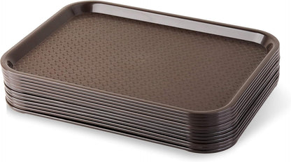 New Star Foodservice Fast Food Tray, Set of 12 (Black, 12 by 16-Inch)