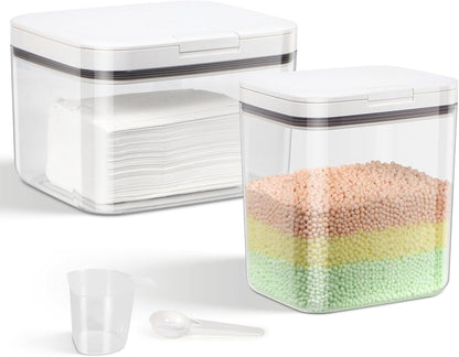 TBMAXS Versatile Storage Container Bin with Pop-up Lid & Scoop, Rice Flour Container Dog Cat Food Storage Container, Laundry Room Organization Household Essentials Kitchen Pantry Organizers