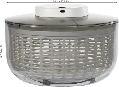 6L Electric Salad Spinner, Large Lettuce spinner, Fruit Vegetable Washer Dryer, Salad Dryer,Fruit Salad Washer for Home Kitchen Washing & Drying Leafy Vegetables