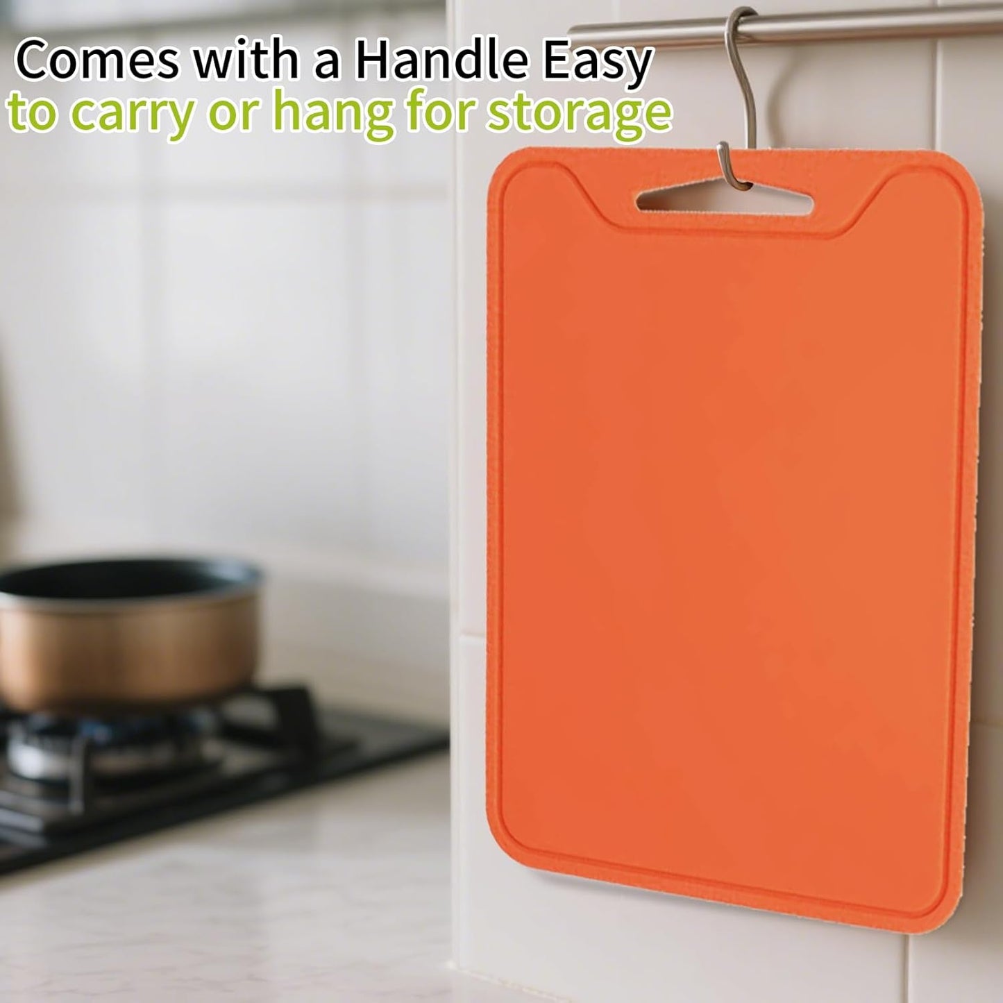 Silicone Cutting Board for Kitchen, 11.8''x 8.6'' Flexible Cutting Boards, BPA Free Non Slip Cutting Mat for Meat, Vegetables and Fruit with Easy Grip Handle, Dishwasher Safe (Deep purple)
