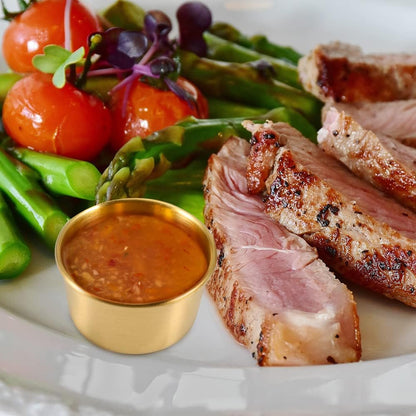 Ramekin Sauce Dipping Bowl Mini Sauce Cups Pudding Condiment Cups for Home Party Stainless Steel (Sliver 12 Pack 50ml)