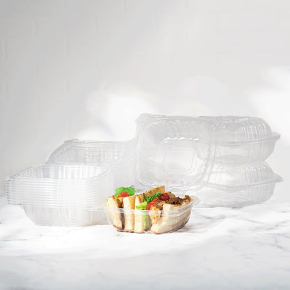 Karat FP-HC99PP-3CU 9"X 9" PP Hinged Containers 3 Compartment - (Case of 200)