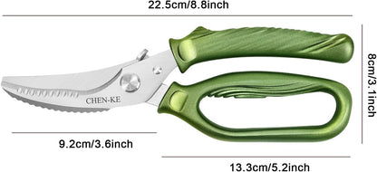 CHEN-KE Rust Resistant Heavy Duty Multipurpose Kitchen Shears-Grey