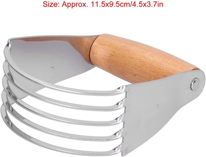 Pastry Blender 5-Blade Stainless Steel, Soft Grip Handle