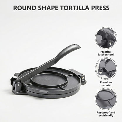 Tortilla Press 8 Inch – Aluminum Quesadilla Maker for Kitchen