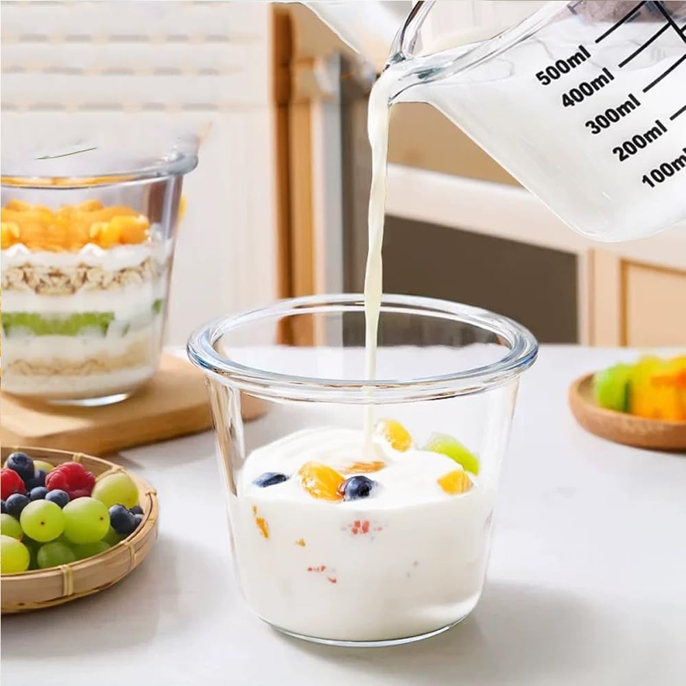 Small Round Glass Food Storage Containers with Lids, 1.5 Cup Round Food Containers set BPA-Free, 12oz Glass Lunch Bowls for Soup Leftover, Microwave, Dishwasher and Freezer Safe (4pack)