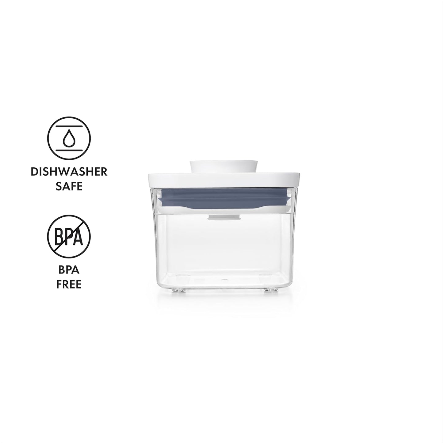 OXO Good Grips POP Container - Airtight Food Storage - Small Square Short 1.1 Qt Ideal for 1 lb of brown sugar or confectioner's sugar