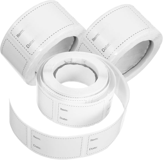 ERINGOGO 3 Rolls Day Mark Food Labels Food Storage Container Stickers for Take-Out Pantry Removable Adhesive