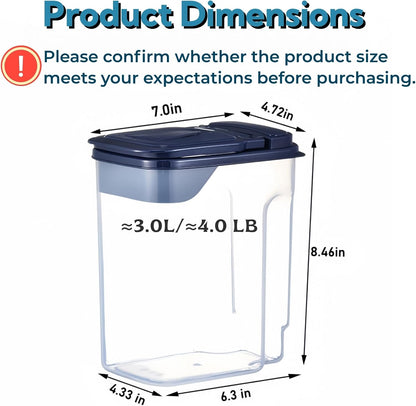 3L/3.2Qt Bird Seed Storage Container,Pet Food Storage Containers with Pour Spout,Cereal Dispenser,Holds up to 3~3.5Lbs-Easy Grip and Fill Bird Feeders-Ideal for Storing Sunflower Seed