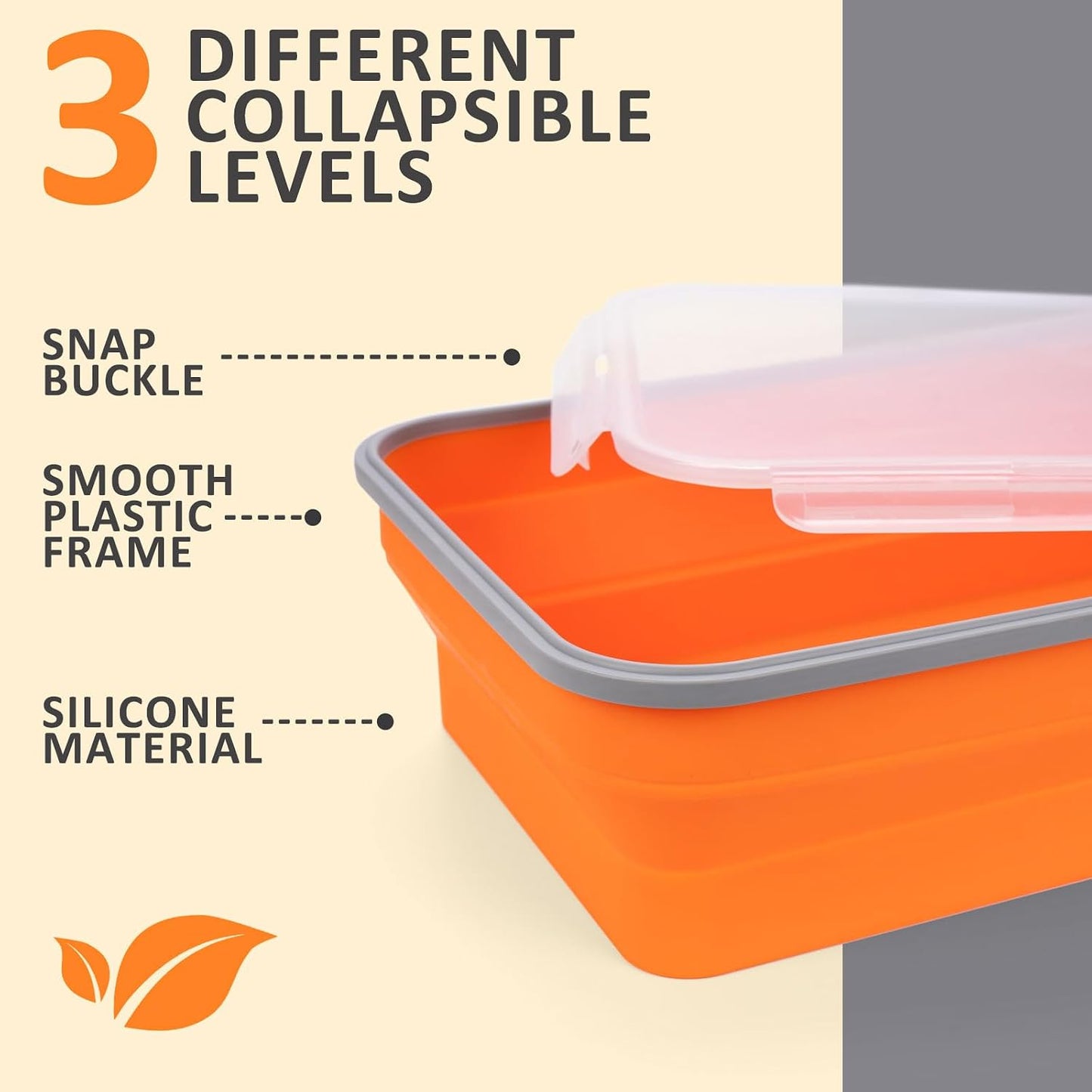 XL Collapsible Marinating Container,Large-Capacity Grill Accessory Perfect For Bbqs And Parties,Marinade And Brining Prep, Collapsible Silicone Food Storage Containers Set With Lid(10L/2.64Gallon)