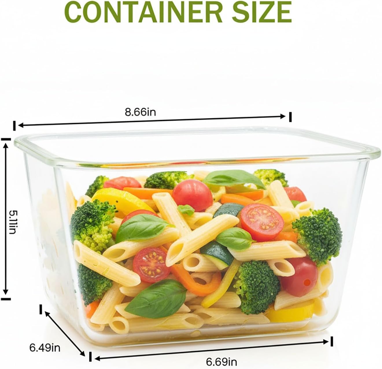 2 Pack Large Glass Food Storage Containers with Lids 85oz/10.5cup Big Airtight Storage Containers for Rotisserie Chicken Meal Prep Leftovers, BPA Free & Leak Proof, Microwave, Oven Safe (gray)