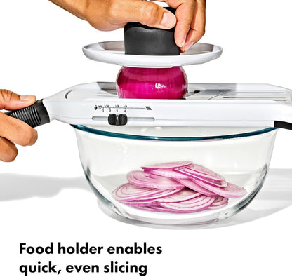 OXO Good Grips Precision Handheld Mandoline, Mandoline Slicer, Adjustable Thickness Vegetable Slicer for Everyday Prep