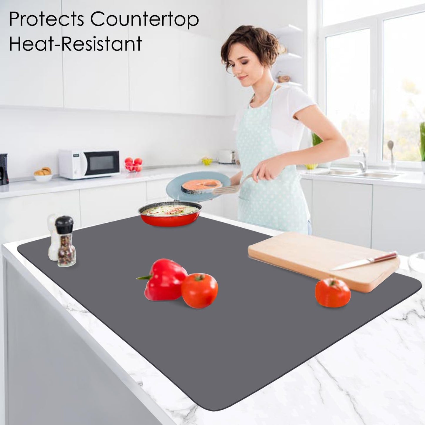 Extra Large Silicone Mats for Kitchen Counter, 27.6'' x 19.7'' Nonskid Silicone Placemats for Kids, Nonstick Purple Silicone Mat for Baking Crafts, Silicone Dab Mat Heat Resistant, 1Pack - Colors A