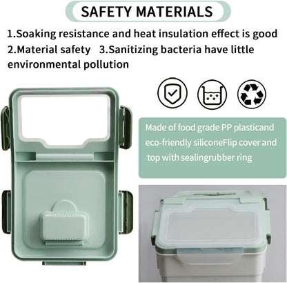 2 Pack Large Flour Storage Container 50 lb Airtight Rice Storage Container with Lid, Wheels, Measuring Cup, Scoop, Plastic Flour Sugar Bin Organizer for Grain Cereal, Rice Dispenser (Green)