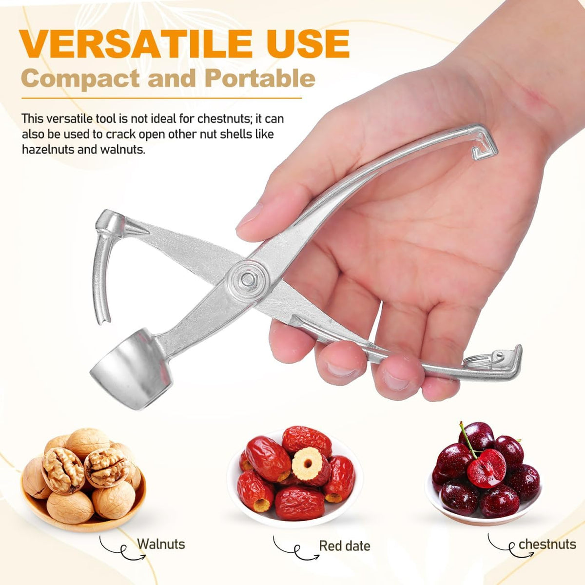 PRETYZOOM Household Cherry Pitter Tool Stainless Steel Core Remover Wear-Resistant Kitchen Gadget for Red Dates Jam Making and Cake Decoration 7.28X1.77X0.39In