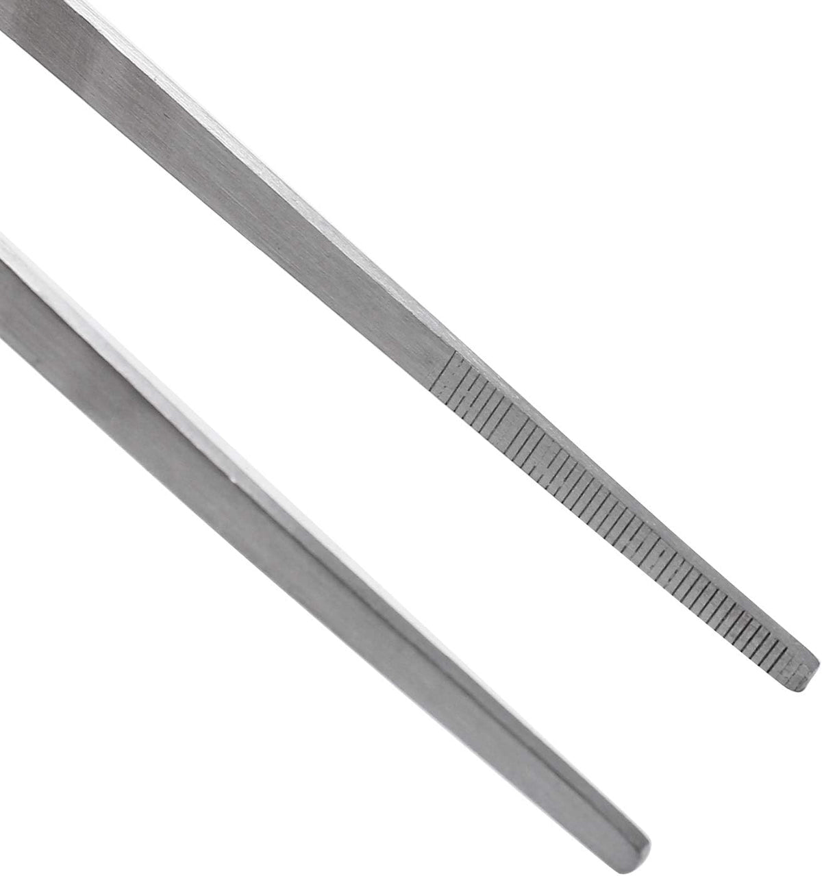 Bonsicoky 3Pcs Stainless Steel Tweezer Set (8" 10" 12") | Long Tweezers, Precision Serrated Straight Tips, Non-slip, For Cooking, Repairing, Medical, Garden