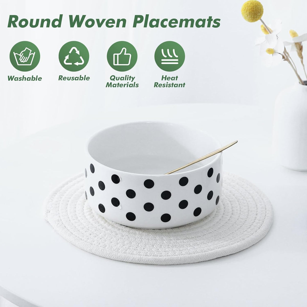 8 Inch Cotton Rope Trivets for Hot Dishes Set of 8 Heat Resistant Mats for Countertop Potholders for Kitchens Trivets for Hot Pots and Pans and Quartz Countertops Farmhouse Kitchen Décor, Mixed Brown