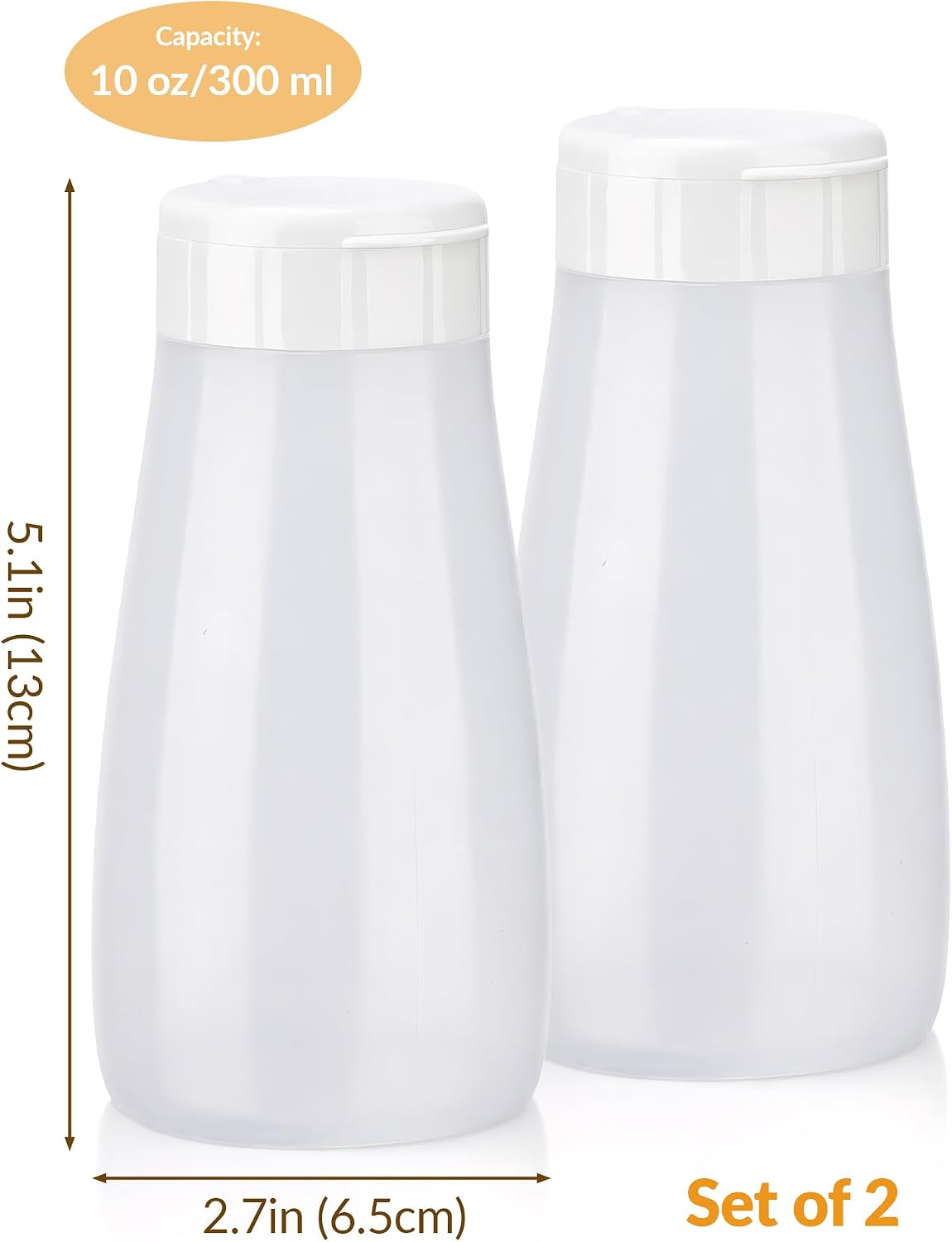 NiHome Soft Parmesan Cheese Shaker Set, 10oz Squeezable Spice Jars