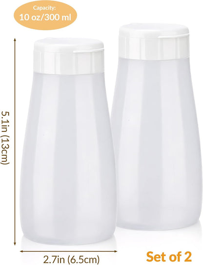 NiHome Soft Parmesan Cheese Shaker Set, 10oz Squeezable Spice Jars