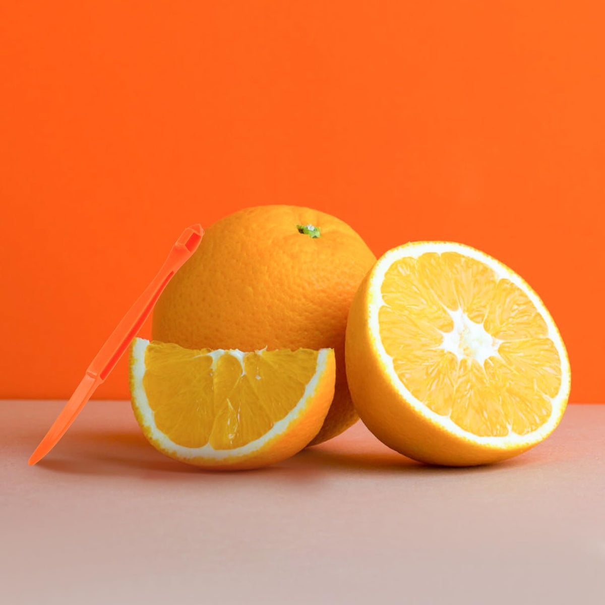 10pcs Orange Peeler Tool, Long Handle Serrated Citrus Peel Cutter