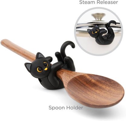 Itera Gray Silicone Cat Spoon Rest Kitchen Gadget