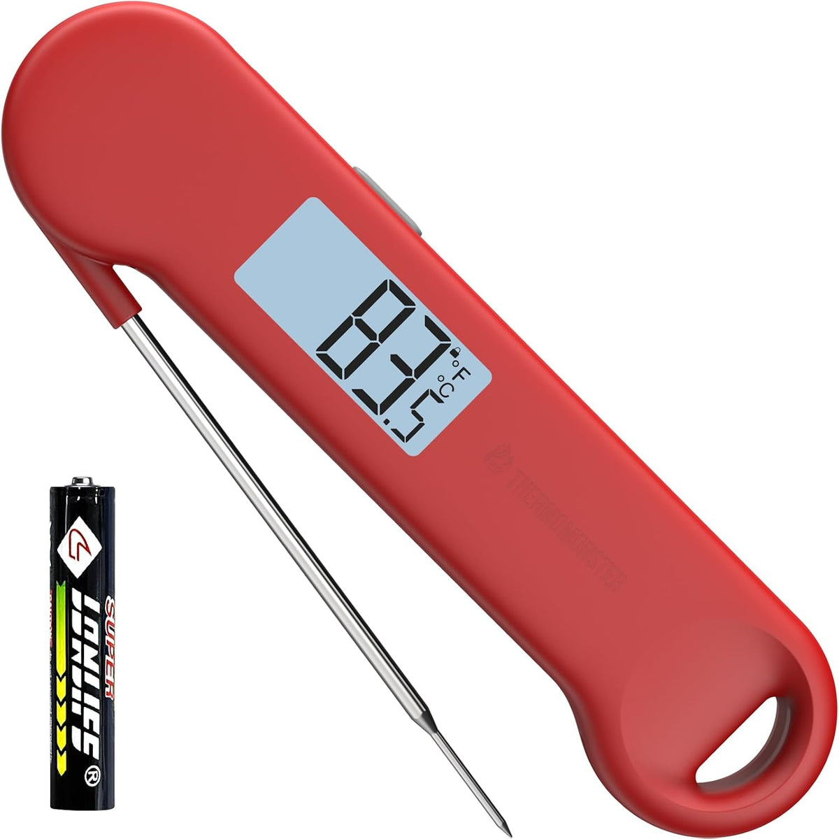 0.5 Sec Instant Read Meat Thermometer Digital for Outdoor Fryer, Black