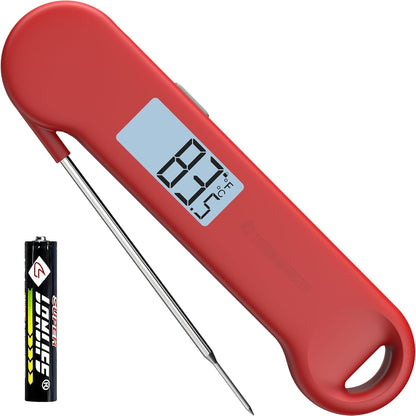 0.5 Sec Instant Read Meat Thermometer Digital for Outdoor Fryer, Black