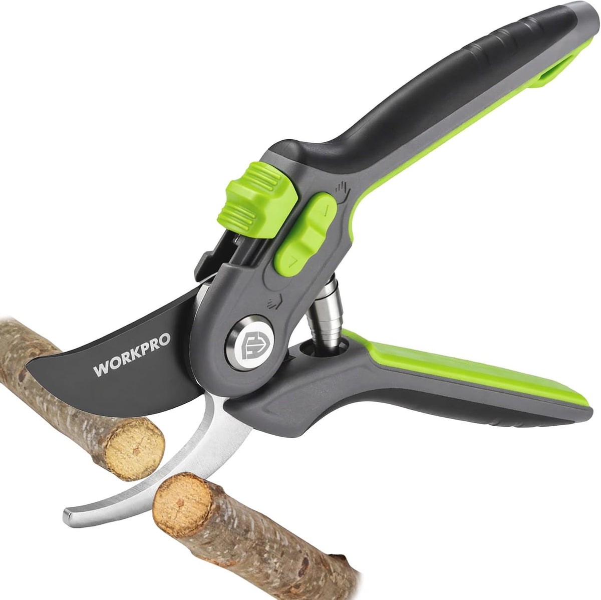 WORKPRO 2-Pack Garden Pruning Shears, 8" Bypass & 6.25" Straight Shears