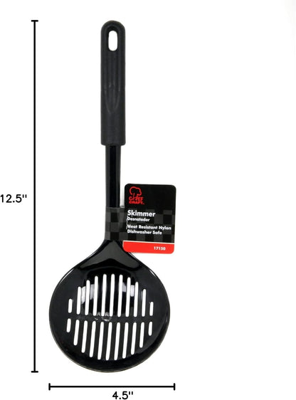 Chef Craft Basic Nylon Sturdy Skimmer, 12.5 inch, Black