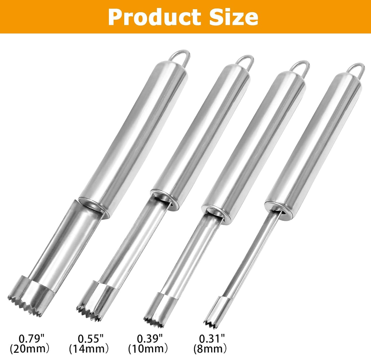 4 Pieces Multi-Function Corer and Pitter Set