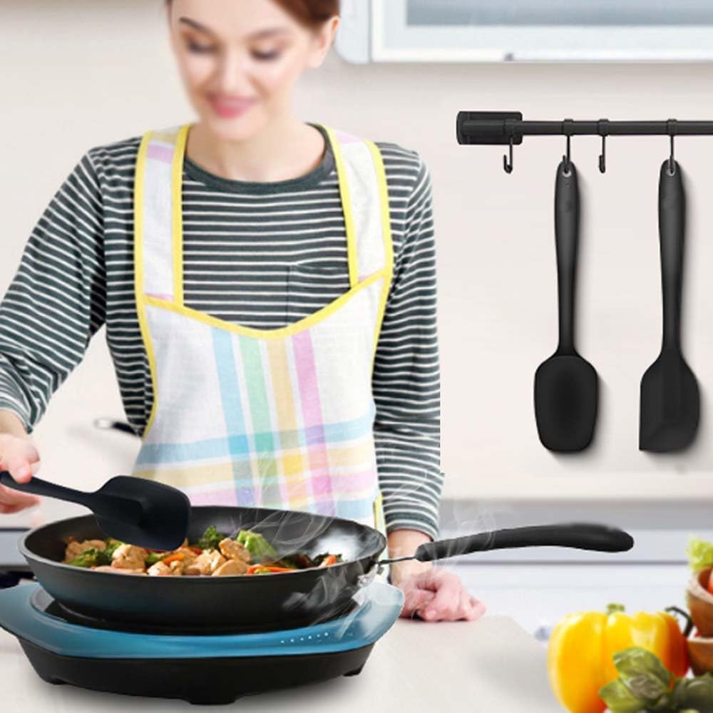 5-Pack Silicone Spatula Set – Heat-Resistant Baking, Cooking & Mixing Tools, Seamless Design, Non-Stick & Easy to Clean, Aqua Sky