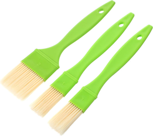 Amaxiu 3 Pcs Pastry Brush Set, 1in and 2in Bristle Basting Brush