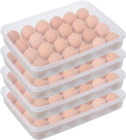 Egg Holder for 72 Eggs,3-Layer Plastic Egg Container,Deviled Egg Tray with Handle Lid,Devil Egg Holder for Refrigerator,Kitchen,Easter Party,Keep Fresh