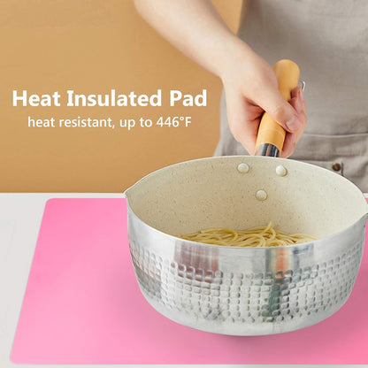 Gartful Extra Large Silicone Mats for Countertop, 28" by 20" Multipurpose Mat, Counter Table Protector, Desk Saver Pad, Placemat Nonstick Nonskid Heat-Resistant Pad, Black