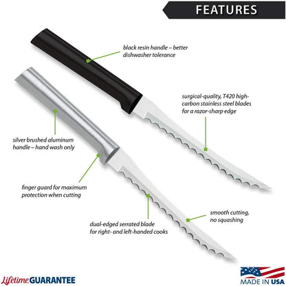 RADA Cutlery Tomato Slicer Knife (R126), Silver