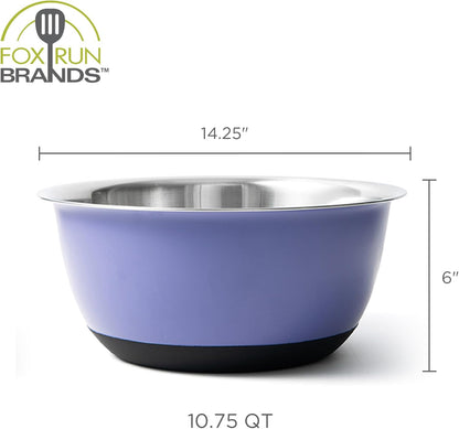 Fox Run Stainless Steel Small Mixing Bowl, 7.25 x 7.25 x 3.75 inches, Metallic
