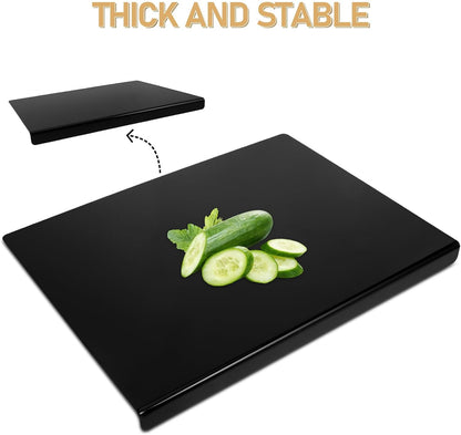 Non-slip Black Acrylic Cutting Board 42.5x32.5cm 3mm Thick Kitchen Chopping Mat for Fruits Vegetables and Meat Countertop Use