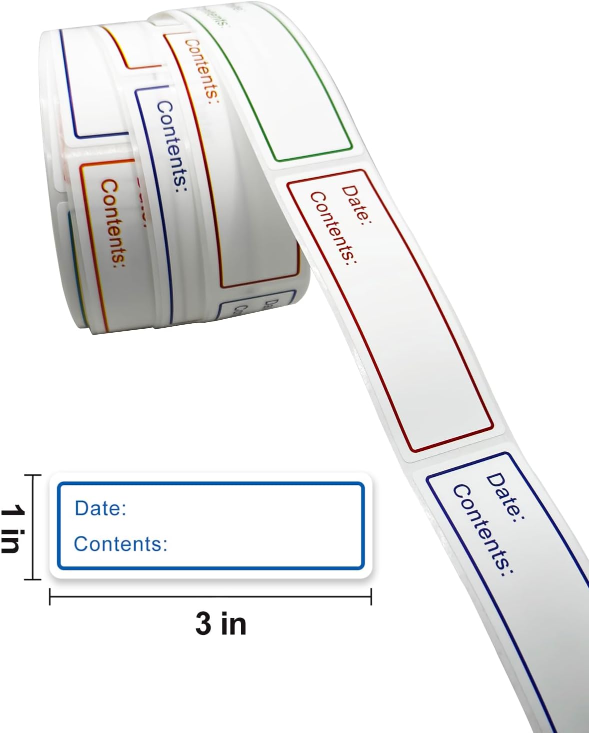 300pcs Removable Freezer Labels, 1 x 2 Inch Food Labels to Write on Food Storage Stickers Date Label, Waterproof Oil Resistant Canning Labels Jar Labels Freezer Paper Label, Clean Leaves No Residue