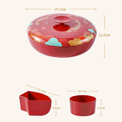 Rotate Candy Snacks Tray Dried Fruit Dish Container Chinese New Year Decor for Spring Festival Storage Solution Party Favors