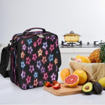 cfpolar Skull Skateboard Lunch Box for Boys Girls, Insulated Lunch Bags for Kids Reusable Mini Cooler Lunch Tote Lunchbox Thermal Meal Tote Kit with Shoulder Strap for Work School Picnic