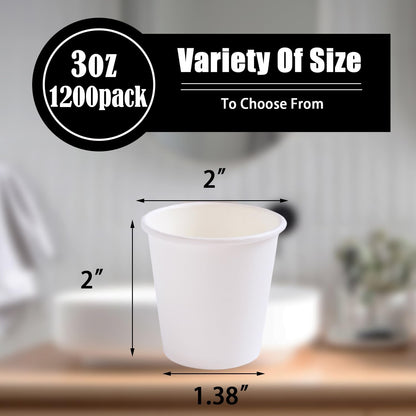 Lamosi 100 Pack 5 oz Paper Cups, Disposable Small Bathroom Cups 5oz, Mini Espresso Cups for Mouthwash, Travel, Party, Picnics, Home
