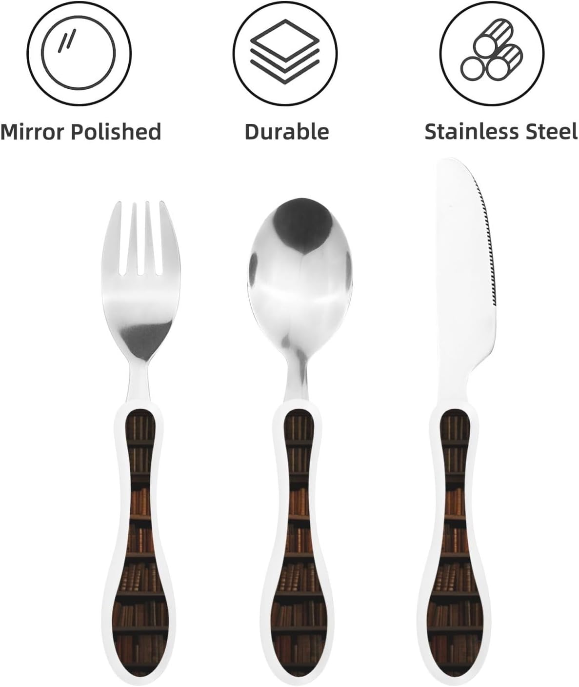 3-Piece Kids Silverware Set With Storage Case, Stainless Steel Reusable Children Safe Knife Spoon Fork Set Candy Children Flatware Set For Kids Lunch Box