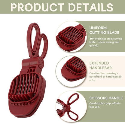 Egg Slicer for Hard‑Boiled Eggs, Scissor‑Style Multi‑Purpose Fruit Slicer