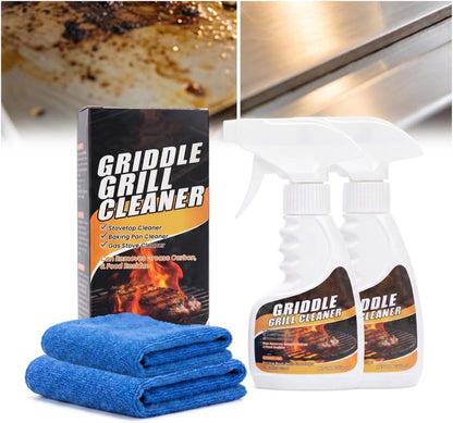 Fast Acting Heavy Duty Grill Degreaser Spray, 2026 New Griddle Grill Cleaner, Multi Surface Kitchen Grease Cleaner for Outdoor Cooking BBQ Grill Cleaner, for Home Cooks Cooktop Cleaner Spray (1)