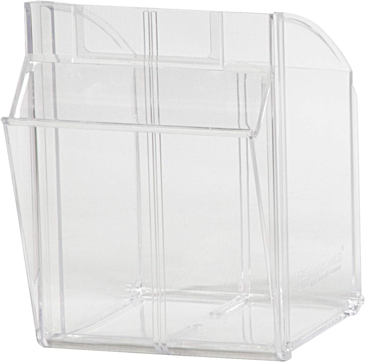 Akro-Mils TiltView Plastic Storage Cabinet with 6 Tilt Out Bins, Horizontal Organizer, Teacher Toolbox, and Office Supply Organizer, 23-5/8" W x 3-1/2" H x 3-3/4" D, Stone