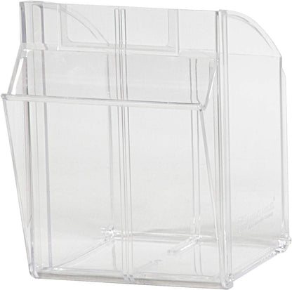 Akro-Mils TiltView Plastic Storage Cabinet with 6 Tilt Out Bins, Horizontal Organizer, Teacher Toolbox, and Office Supply Organizer, 23-5/8" W x 3-1/2" H x 3-3/4" D, Stone