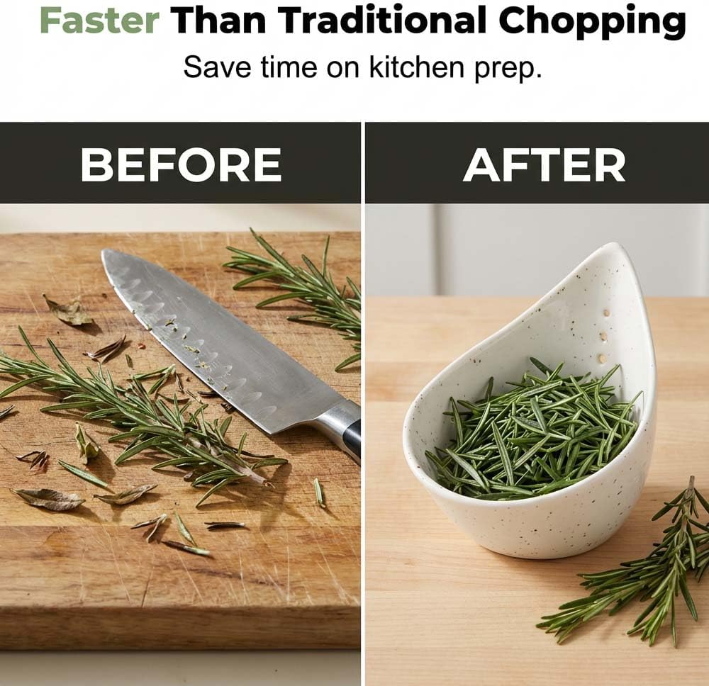 Herb Stripper Bowl, 2026 NEW Ceramic Herb Peeling Bowl with Multi-Size Holes, Pottery Leaf Stripping Tool for Kitchen, Fast Herb Removal for Kale, Basil, Rosemary, Cilantro, Parsley (Black)