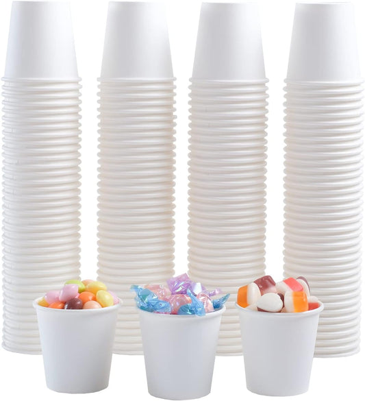 Lamosi 100 Pack 5 oz Paper Cups, Disposable Small Bathroom Cups 5oz, Mini Espresso Cups for Mouthwash, Travel, Party, Picnics, Home