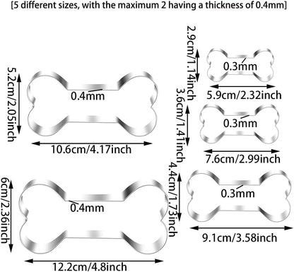 MrCookie 4" Large Christmas Cookie Cutters Set,Thickened Stainless Steel